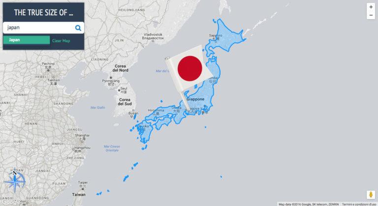 Quanto è grande il Giappone?