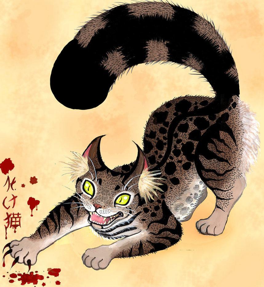 mostro giapponese bakeneko, yokai gatto