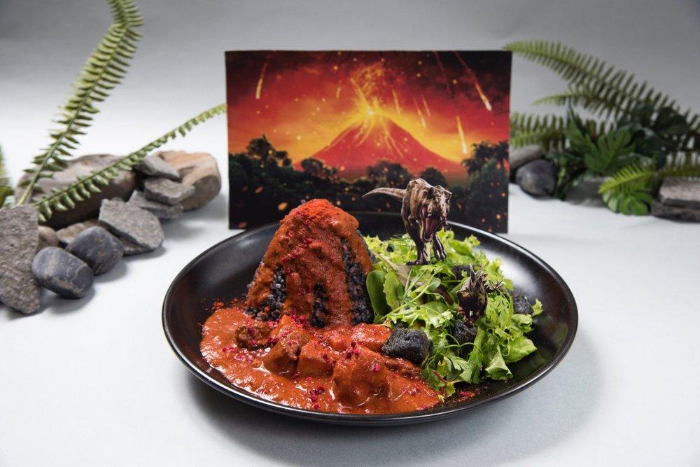 curry vulcano jurassic world cafe