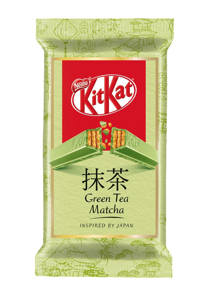 La confezione del nuovo KitKat al the matcha che verrà venduta in italia da fine febbraio 2019