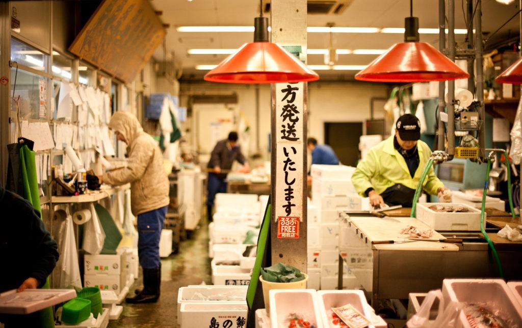 Omicho mercato a kanazawa