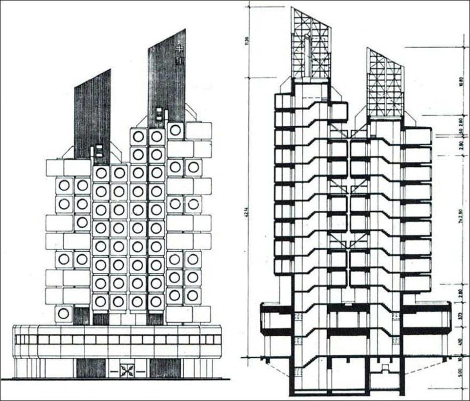 nakagin capsule tower vedere
