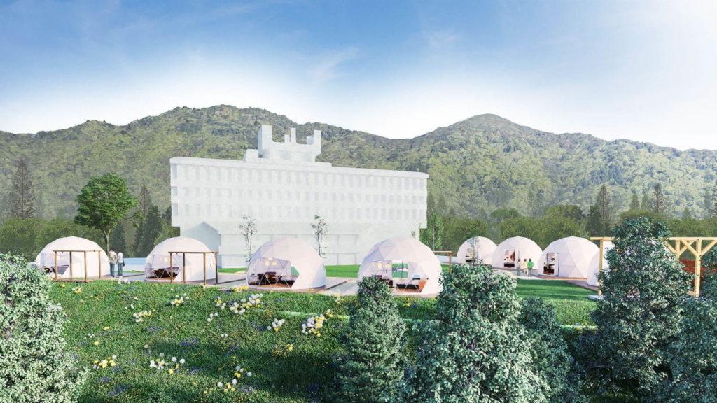campeggio giappone lusso kobe glamping
